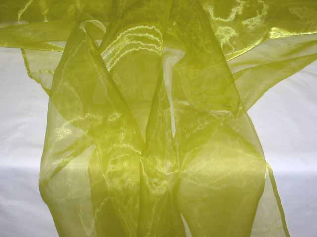 Lime Green Organza - WHOLESALE FABRIC- By The Bolt