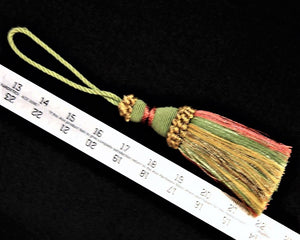 5 1/2" Tassel Sage, Coral, Lavender & Tan