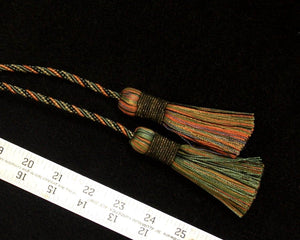 Chair Tieback, 4" Tassels in Greens, Blues & Rust