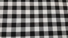1" Black Gingham Fabric