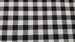 1" Black Gingham Fabric