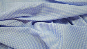 1/16th" Blue Gingham Fabric