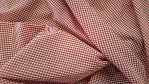 1/8" Red Gingham - WHOLESALE FABRIC - 20 Yard Bolt
