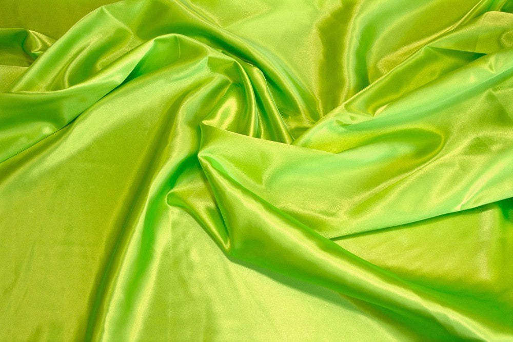 Lime Charmeuse Satin - WHOLESALE FABRIC - 15 Yard Bolt