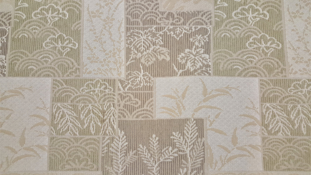 Discount Fabric TAPESTRY Sage, Taupe, Light Gold & Cream Geometric Upholstery