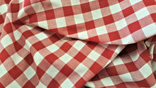 1" Red Gingham - WHOLESALE FABRIC - 20 Yard Bolt