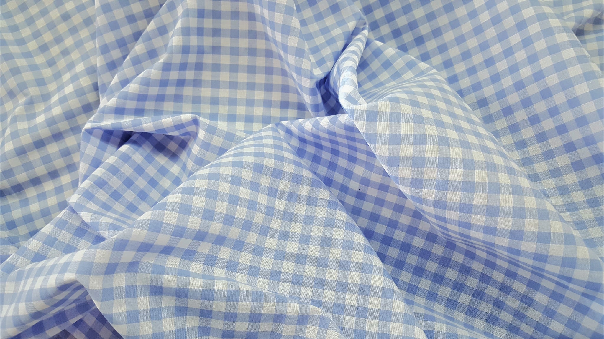 1/4 Blue Gingham Fabric