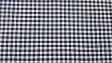 1/4" Navy Gingham Fabric