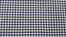 1/4" Navy Gingham Fabric