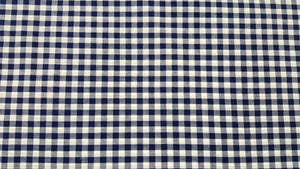 1/4" Navy Gingham Fabric