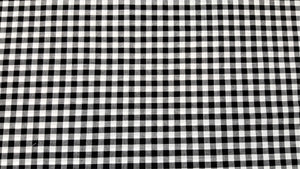 1/4" Black Gingham Fabric