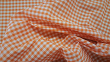 1/4" Orange Gingham - WHOLESALE FABRIC - 20 Yard Bolt
