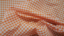 1/4" Orange Gingham Fabric