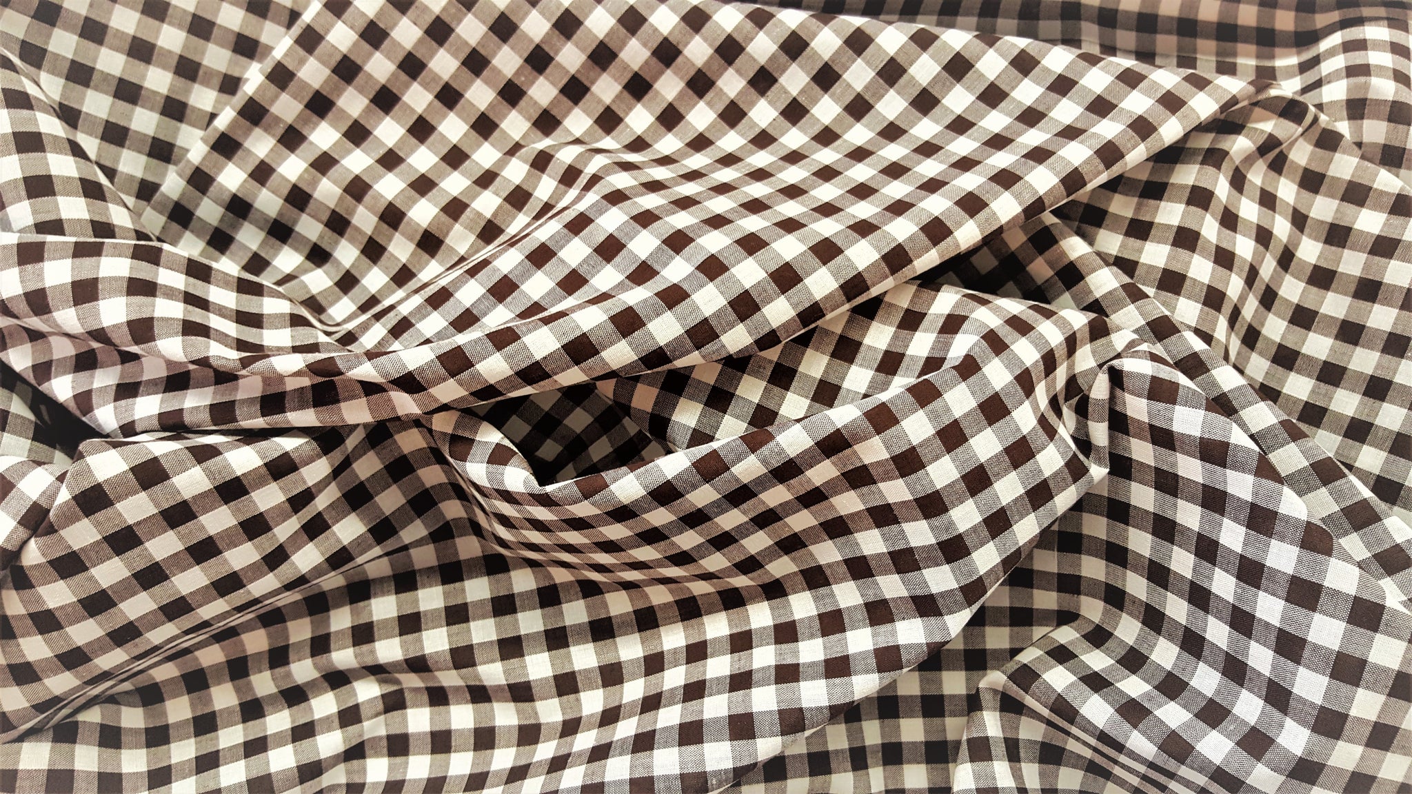 1/4 Cotton Gingham in Brown