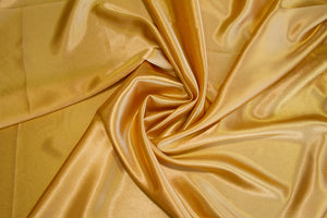 New Gold Crepe Back Satin Fabric