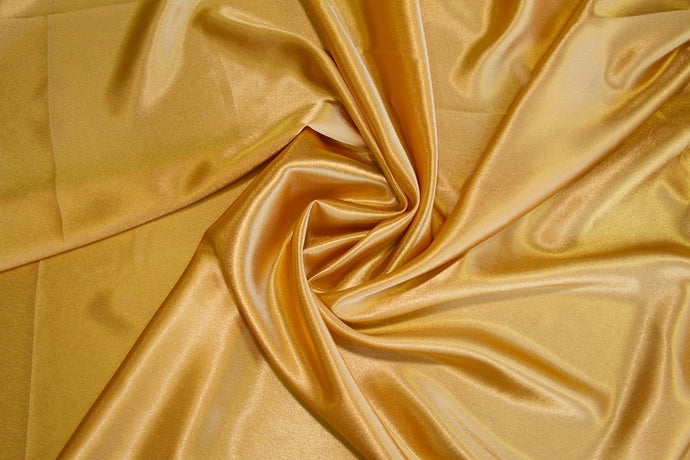 New Gold Crepe Back Satin - WHOLESALE FABRIC - 15 Yard Bolt