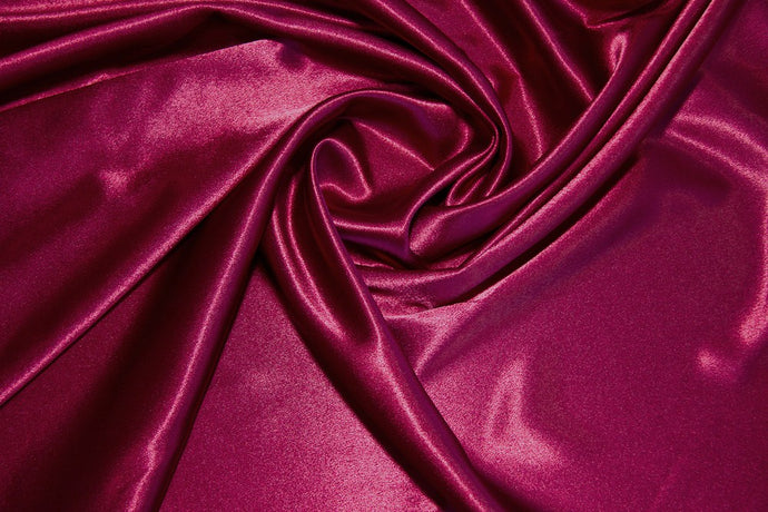 Burgundy Crepe Back Satin Fabric