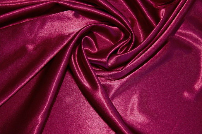 Burgundy Crepe Back Satin - WHOLESALE FABRIC - 15 Yard Bolt