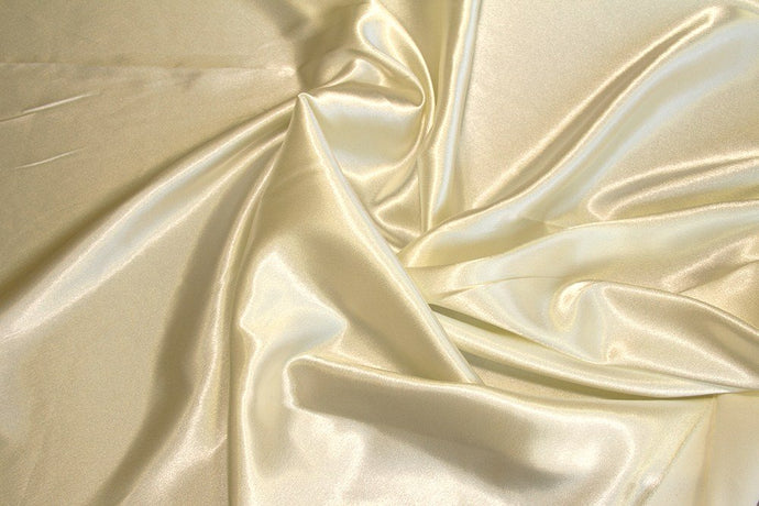 Ivory Crepe Back Satin - WHOLESALE FABRIC - 15 Yard Bolt