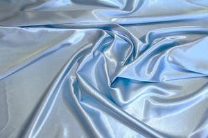 Sky Blue Crepe Back Satin Fabric