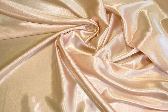 Champagne Crepe Back Satin Fabric