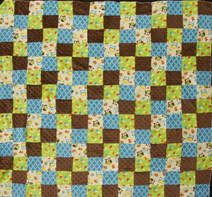 Bright Owl Patchwork Flannel Children's Quilt Top Fabric - 8 Yard Bolt