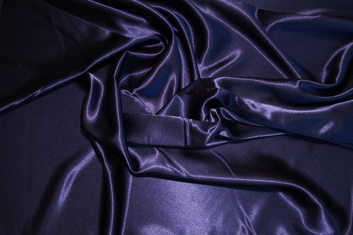 Navy Crepe Back Satin Fabric