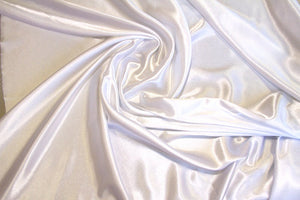 White Crepe Back Satin - WHOLESALE FABRIC - 15 Yard Bolt