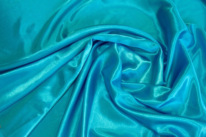 Turquoise Charmeuse Satin Fabric