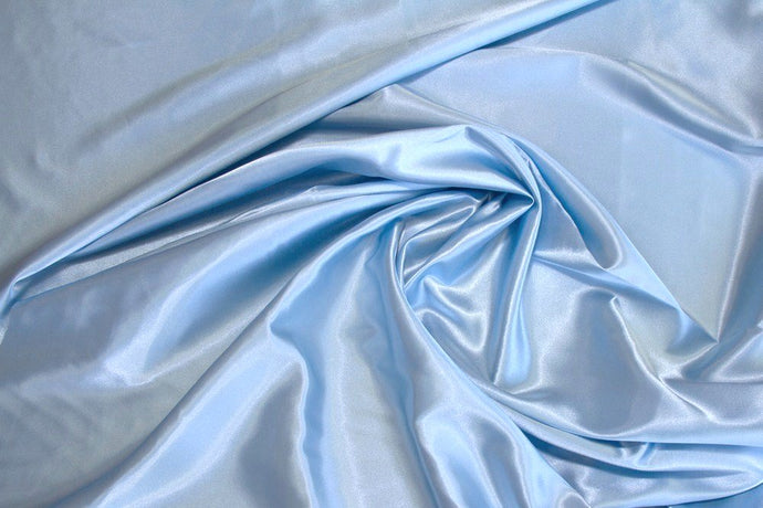 Baby Blue Charmeuse Satin - WHOLESALE FABRIC - 15 Yard Bolt