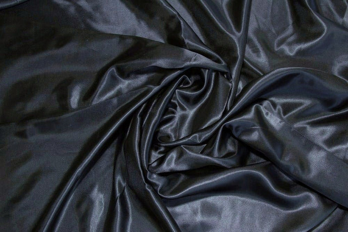 Black Charmeuse Satin Fabric