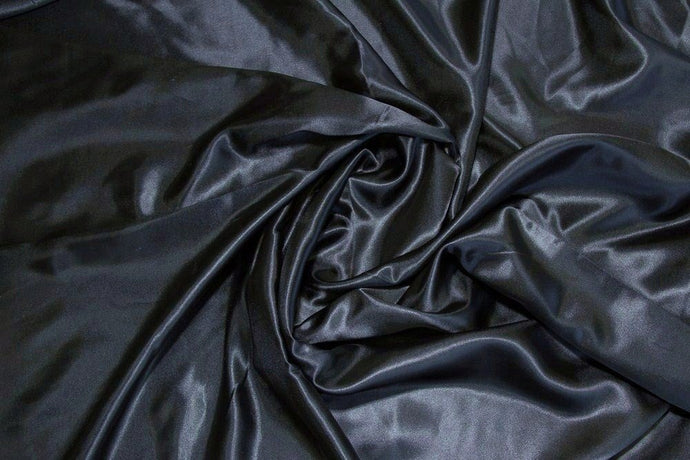 Black Charmeuse Satin - WHOLESALE FABRIC - 15 Yard Bolt