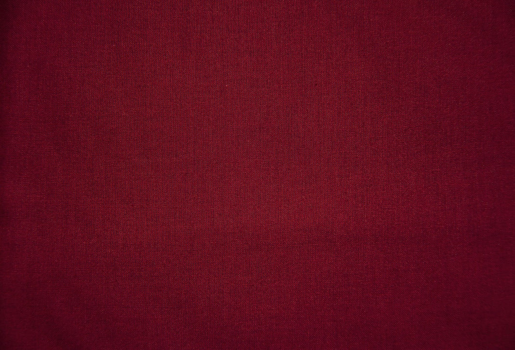 Burgundy 100% Cotton Carolina Broadcloth Fabric - By the Yard