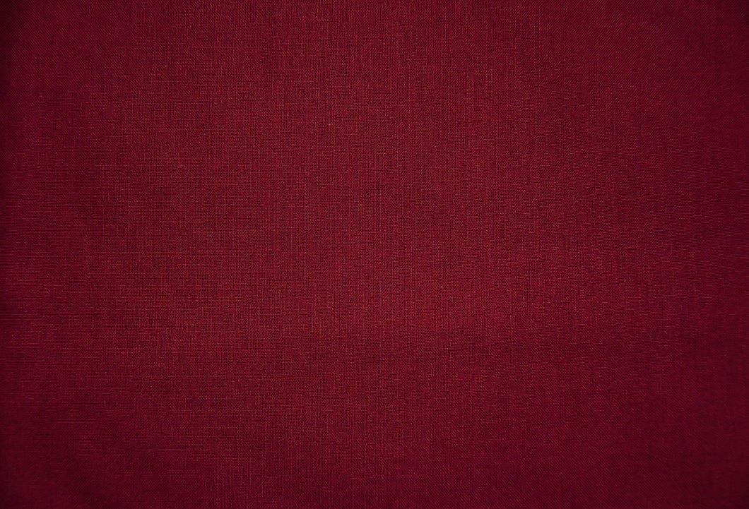 Burgundy 100% Cotton Carolina Broadcloth Fabric - By the Yard