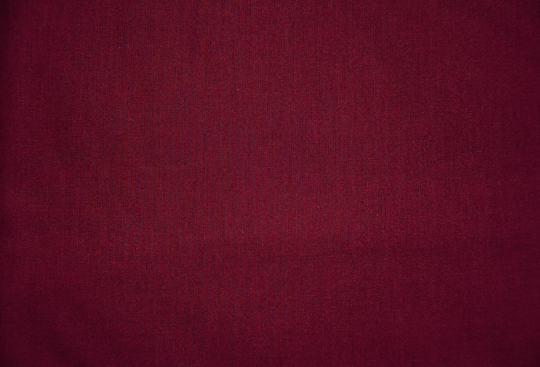 Claret 100% Cotton Carolina Broadcloth Fabric - By the Yard