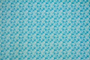 Aqua Blue Bubble Double Napped Flannel