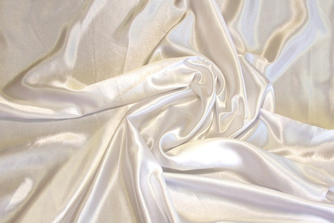 White Charmeuse Satin - WHOLESALE FABRIC - 15 Yard Bolt