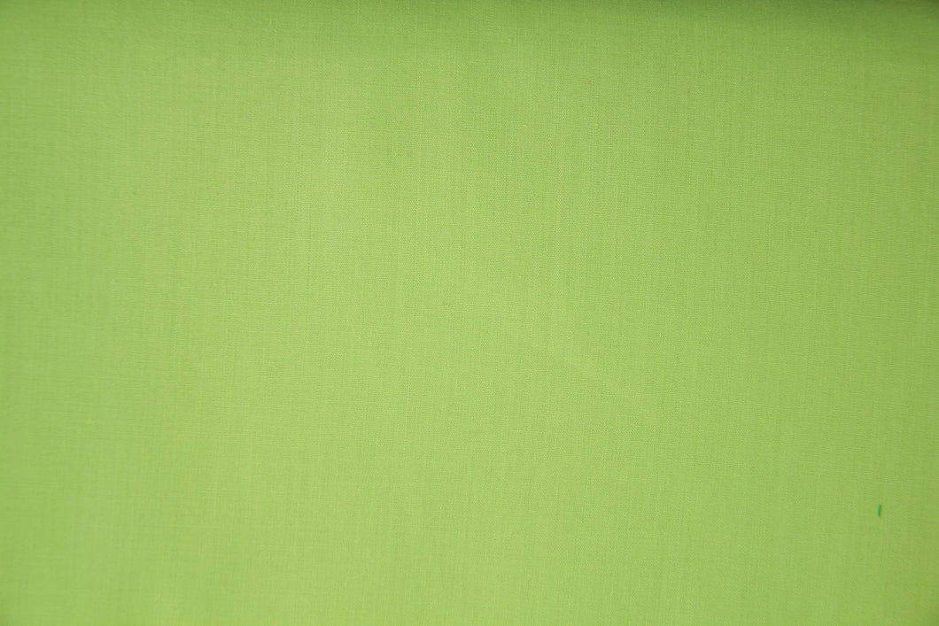 Lime Polycotton Liberty Broadcloth Fabric