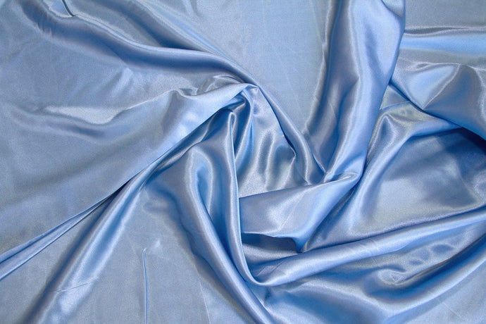 Sky Blue Charmeuse Satin Fabric