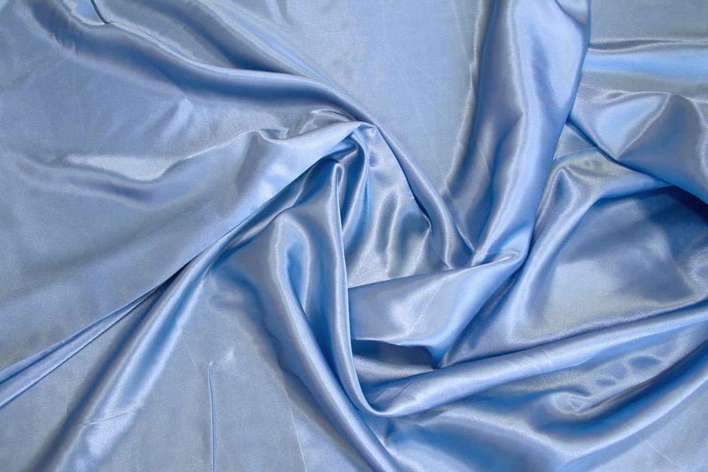 Sky Blue Charmeuse Satin Fabric