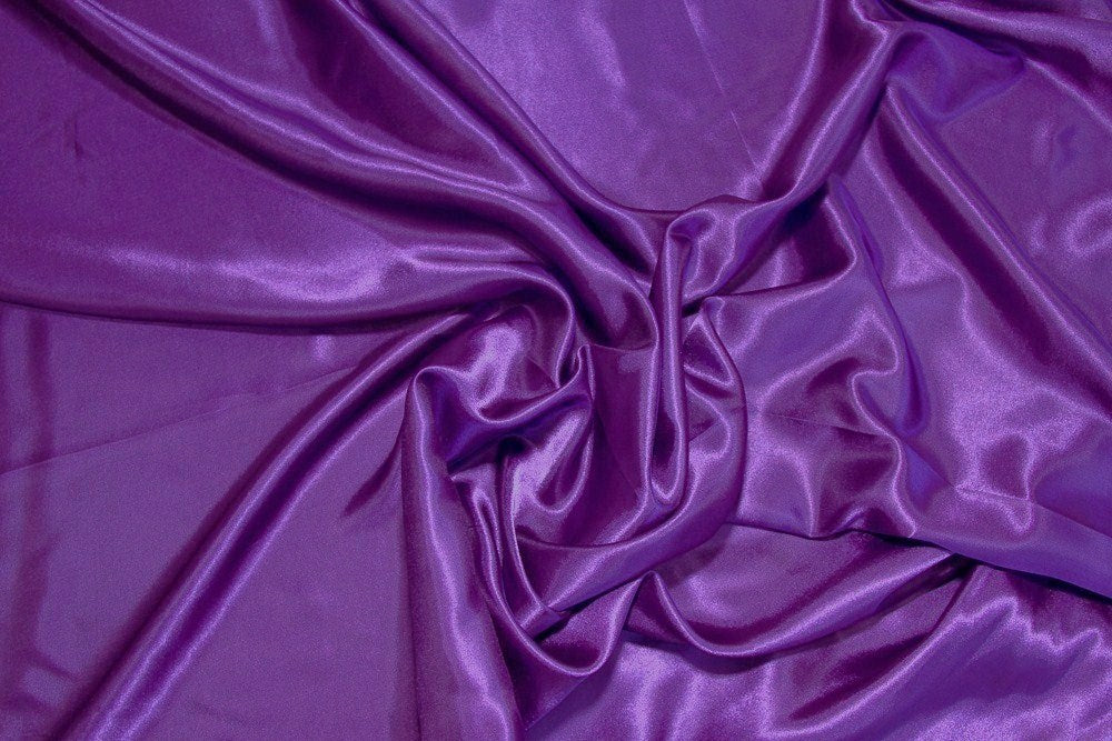 Purple Charmeuse Satin Fabric