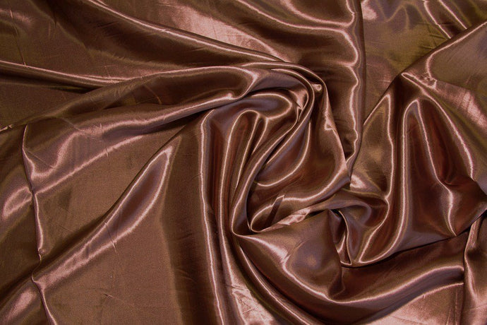 Brown Charmeuse Satin Fabric