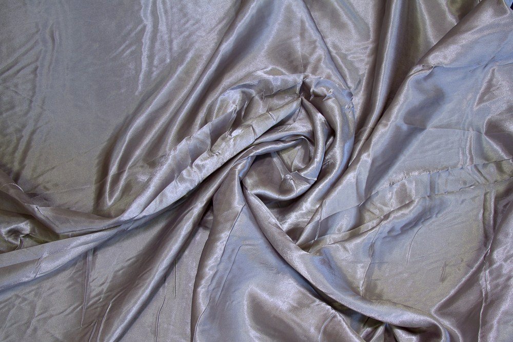 Gray Charmeuse Satin Fabric