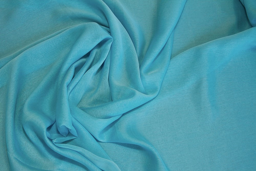 Aqua/Turquoise Two Tone Chiffon - WHOLESALE FABRIC - 15 Yard Bolt