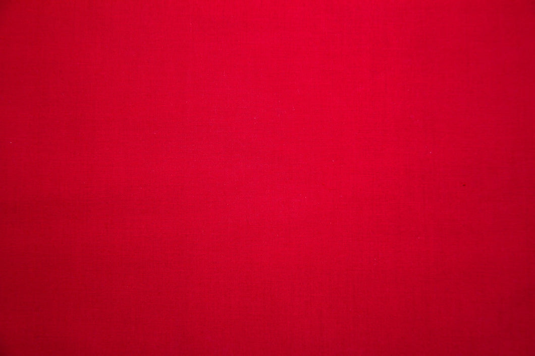 Red 100% Cotton Carolina Broadcloth - WHOLESALE FABRIC - 20 Yard Bolt