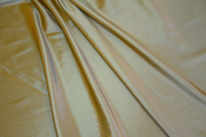 Blue Green Gold Taffeta Fabric