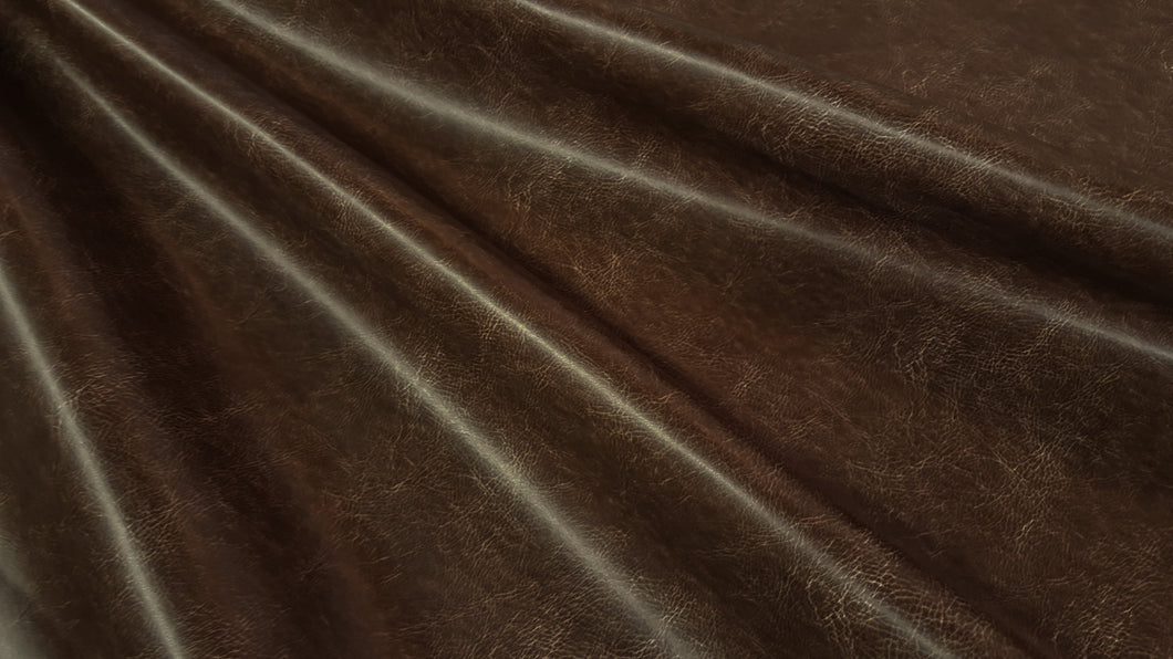 Discount Fabric ULTRA LEATHER Distressed Brown Upholstery & Automotive