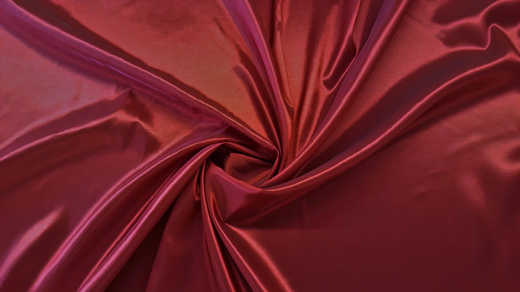 Cherry Red Two Tone Taffeta Fabric