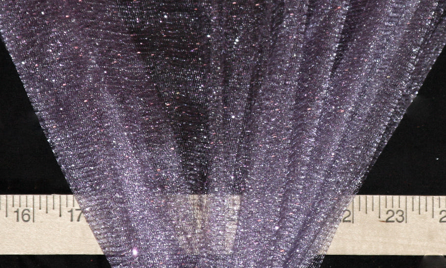 Lilac Sparkle Glitter Tulle Fabric