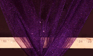 Purple Sparkle Glitter Tulle - WHOLESALE FABRIC - 15 Yard Bolt